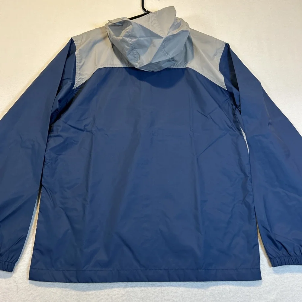 Columbia Rain Jacket Boys XL 18 20 Glennaker Hooded Blue Windbreaker 1574731